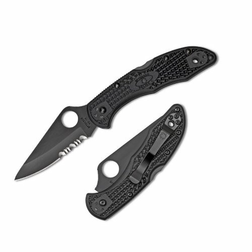 Delica 4 Blk Combo Blade Blk FRN Handle