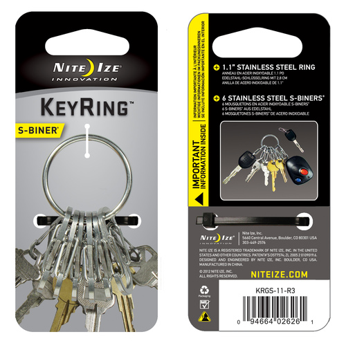KeyRing Steel-Stainless S-Biners