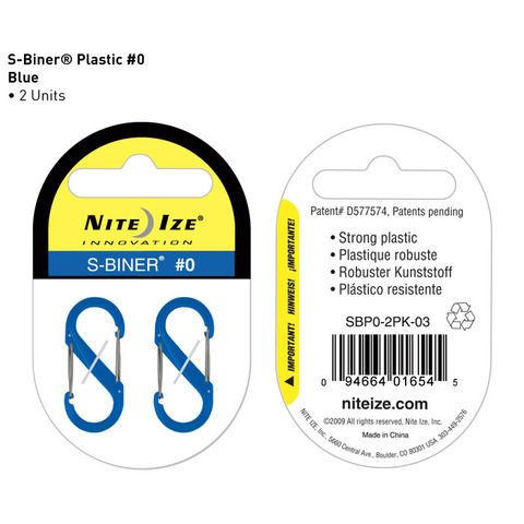 S-Biner Plastic #0 - Pink 2 pack
