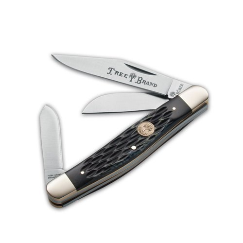 Jigged Blk Bone Lg Stockman