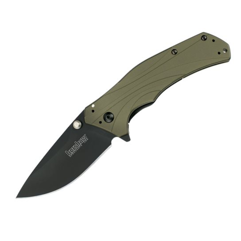Knockout-Olive Handles, Black Blade