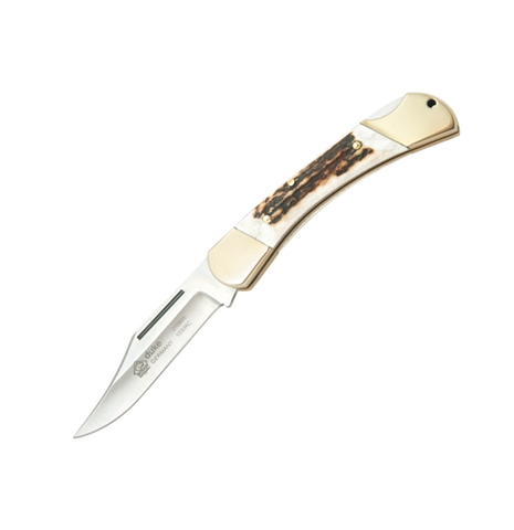 Duke Staghorn Handle Lockback Folder