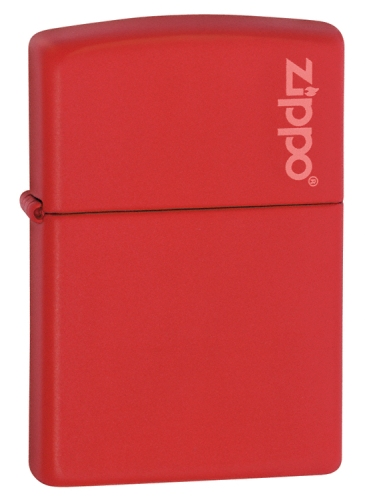 Red Matte w- Zippo Logo 233ZL