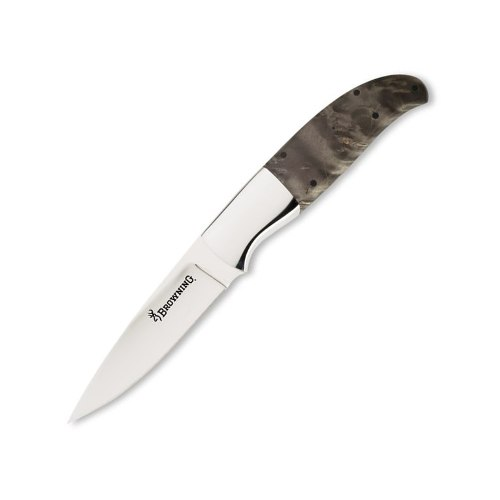 Escalade Drop Point Gray Box Elder Burl