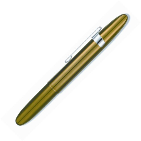 Lime Green Translucent Bullet Pen w-Clip