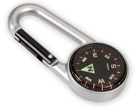 NDur Carabiner Compass Silver