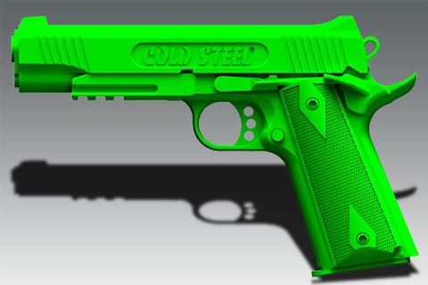 Rubber Training Pistol Green