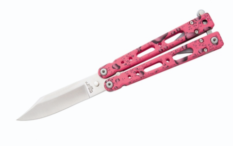 4 1-4'' Pink Raindrop Coated Aluminum Ha