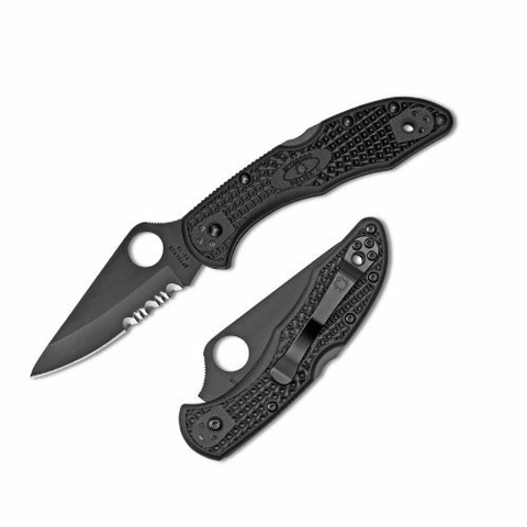 Delica 4 Blk Combo Blade Blk FRN Handle