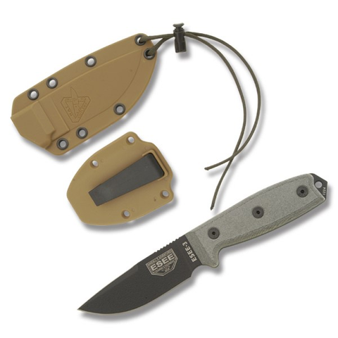 ESEE-3 Plain Edge w Black Blade