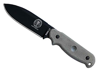 ESEE-LS-P Laser Strike Blk Plain Micarta