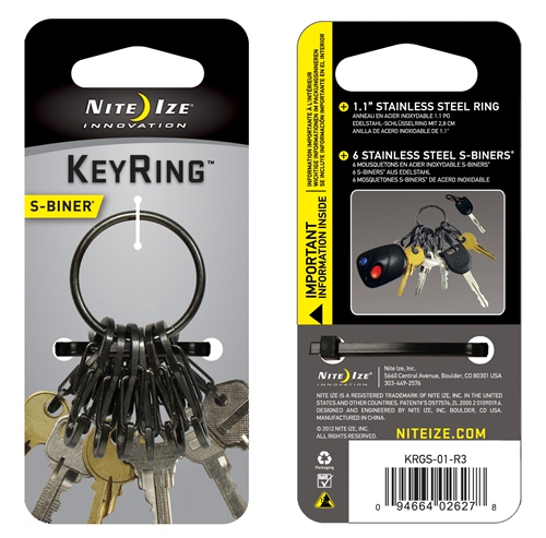 KeyRing Steel-Black S-Biners
