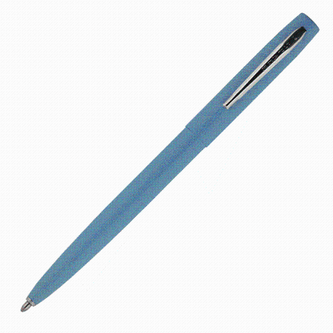 All Metal Blue Matte Pen Chrome Clip