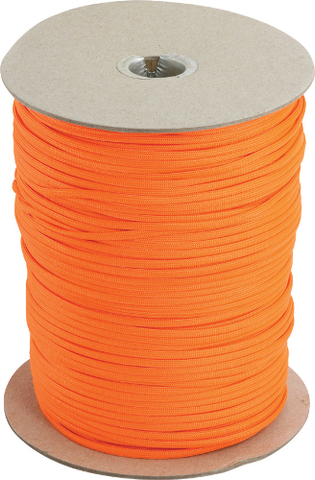 Parachute Cord 1000' Spool - Neon Orange