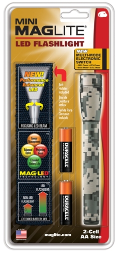 Maglite 2 AA Digital Camo LED w- Holster