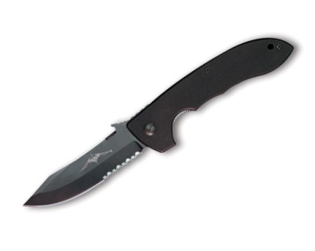 Super CQC-8 Blk Combo Blade G-10 w-Wave