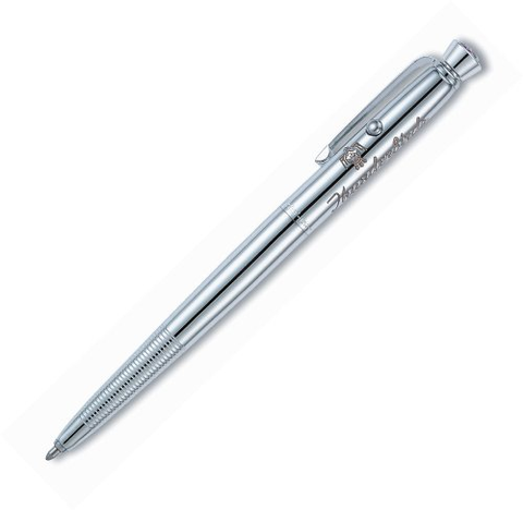 Chrome Engraved Pen w- Thunderbird Logo