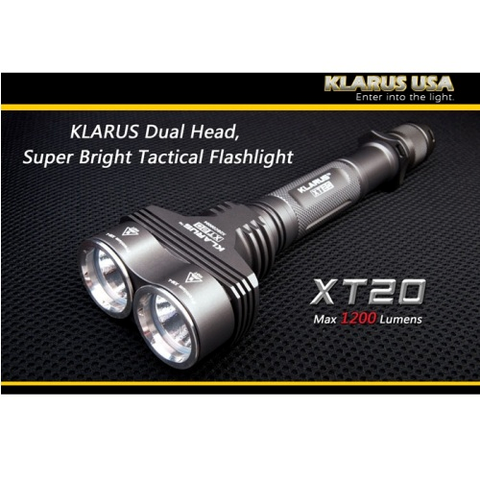 Dual Head 2x18650 Tactical Flashlight